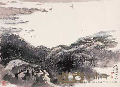 宋文治 太湖晓色 镜心 61×45cm